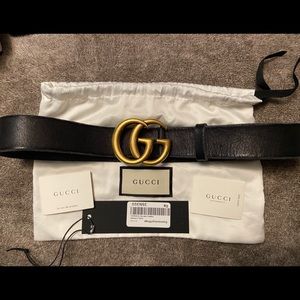 Gucci Marmont Belt with raw edge finish